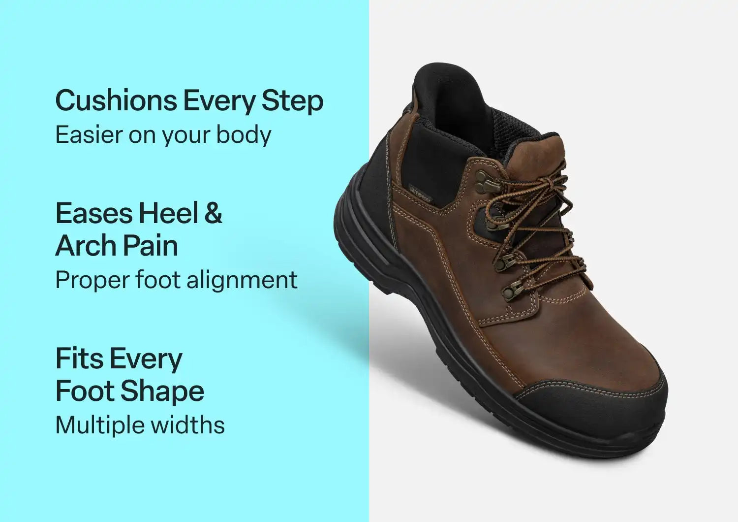 Graphite Hands-Free Work Boots - Brown Secondary image