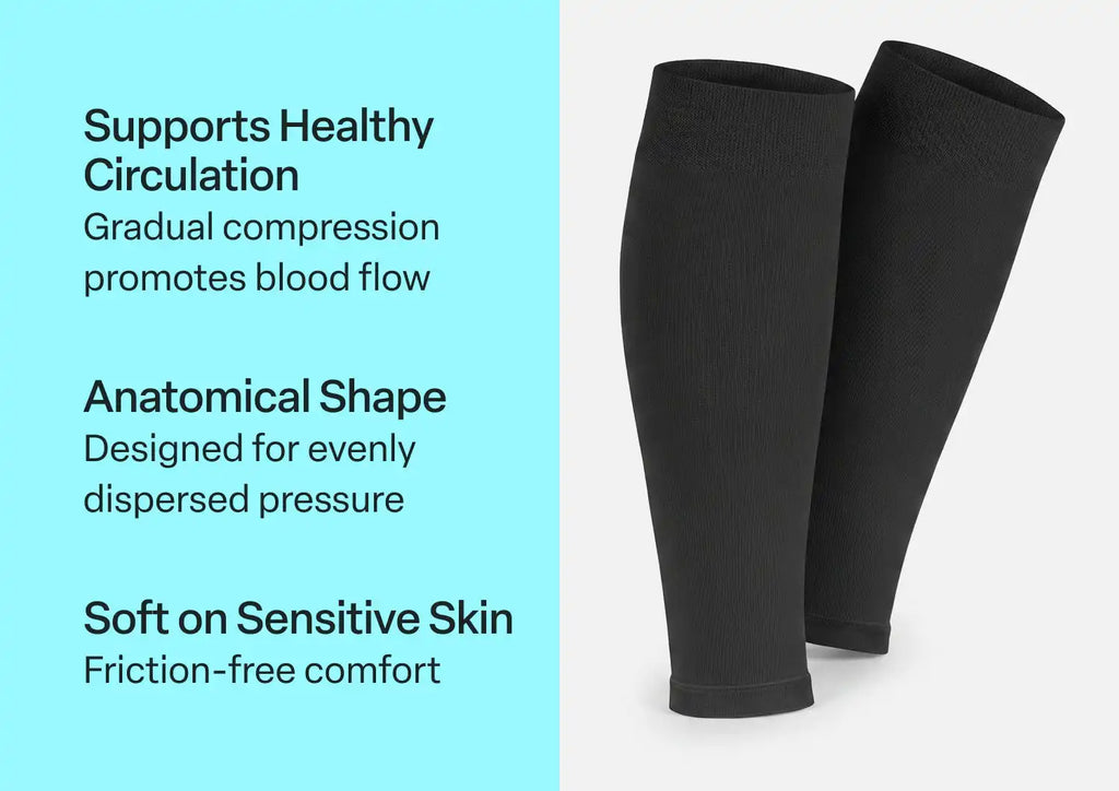 Compression Calf Sleeves Standard 20-30 mmHg - Black