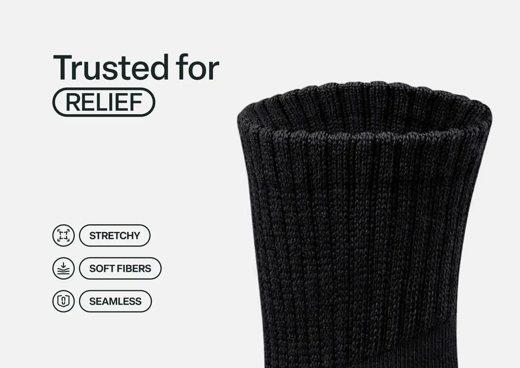 Bunion Relief, Padded Ankle Socks - Black