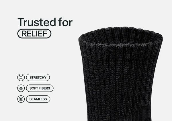 Bunion Relief, Padded Ankle Socks - Black